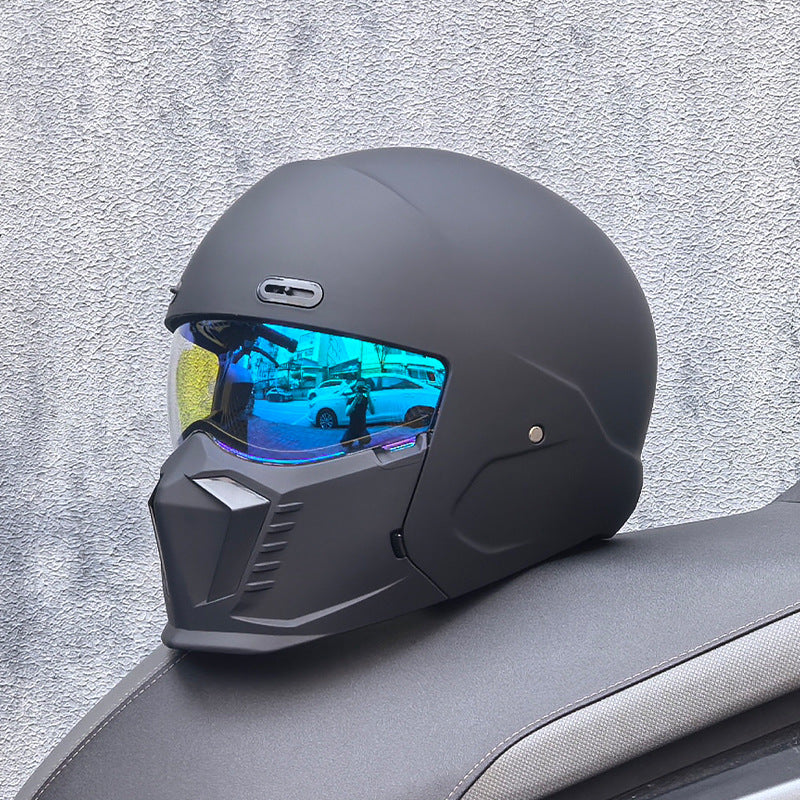 Classic Biker Motorcycle Helmet - Durable DOT Approved