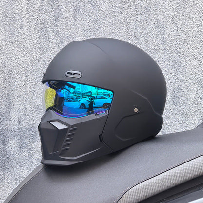 Classic Biker Motorcycle Helmet - Durable DOT Approved