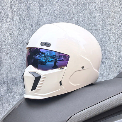 Classic Biker Motorcycle Helmet - Durable DOT Approved