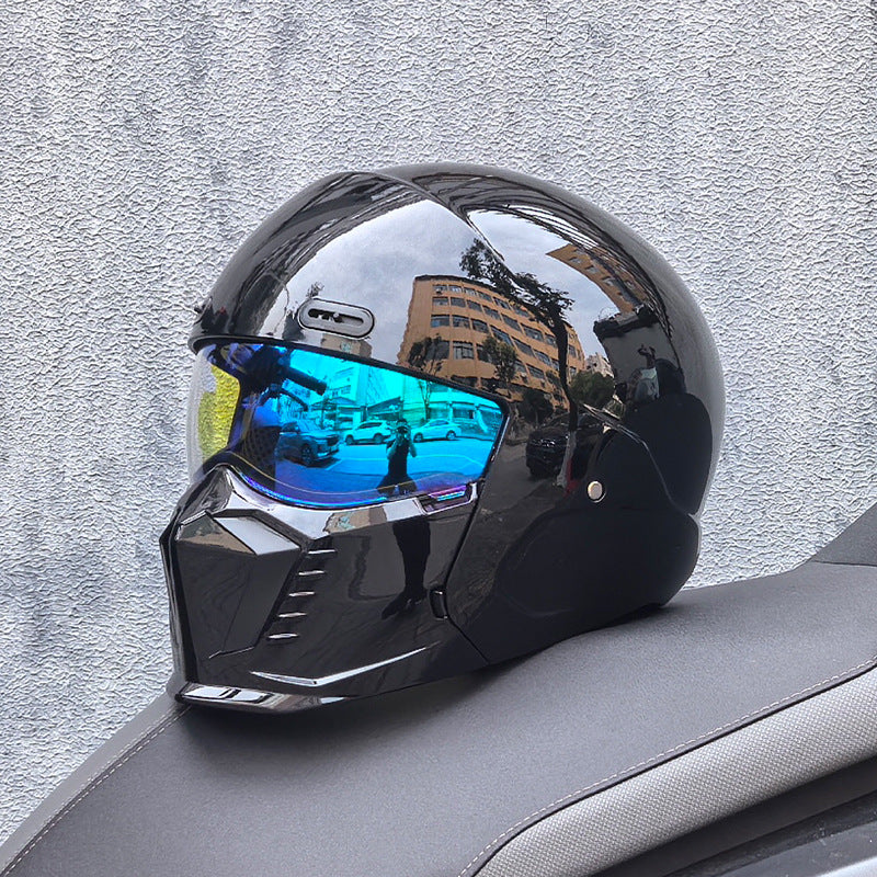 Classic Biker Motorcycle Helmet - Durable DOT Approved