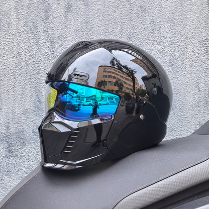 Classic Biker Motorcycle Helmet - Durable DOT Approved