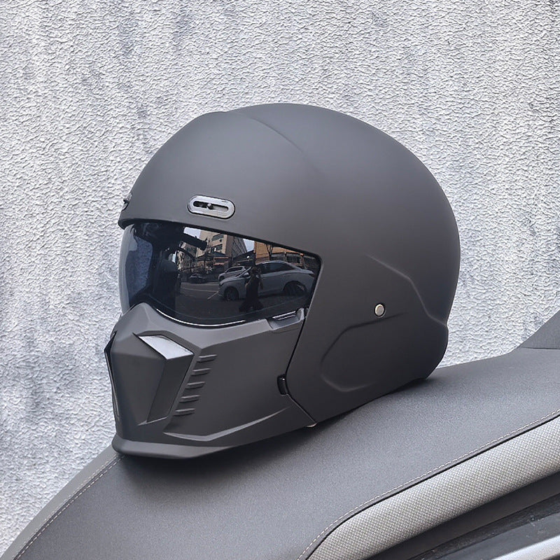 Classic Biker Motorcycle Helmet - Durable DOT Approved