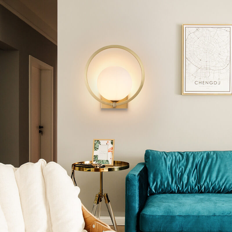 Contemporary Clear Glass Single Light Wall Lamp