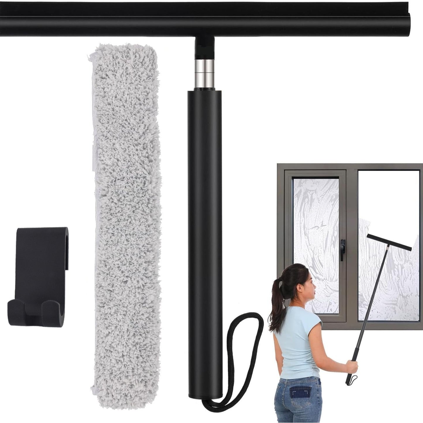 EasyClean Adjustable Squeegee for Bathroom Glass - Glamry