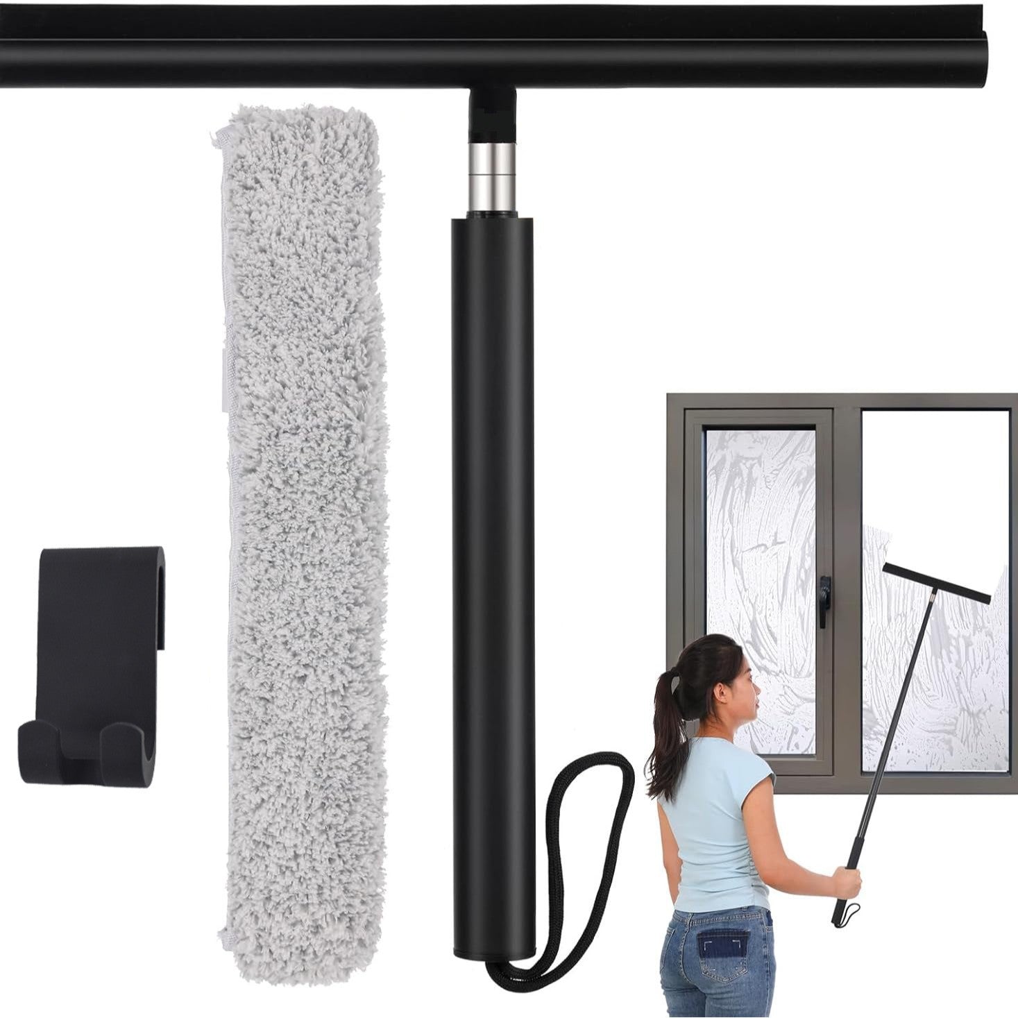 EasyClean Adjustable Squeegee for Bathroom Glass - Glamry