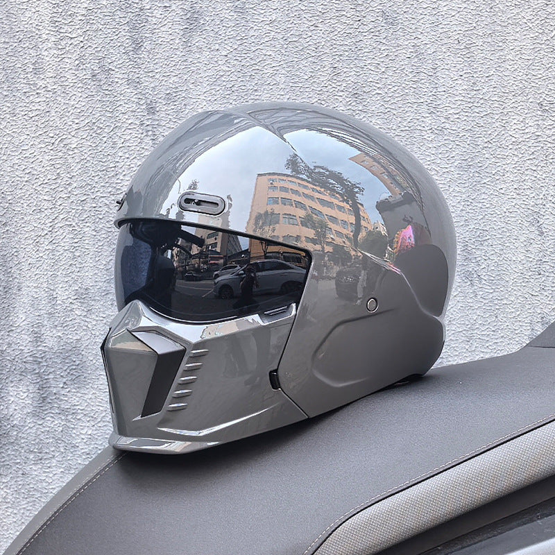 Classic Biker Motorcycle Helmet - Durable DOT Approved