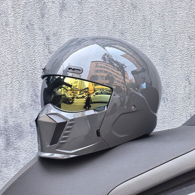 Classic Biker Motorcycle Helmet - Durable DOT Approved