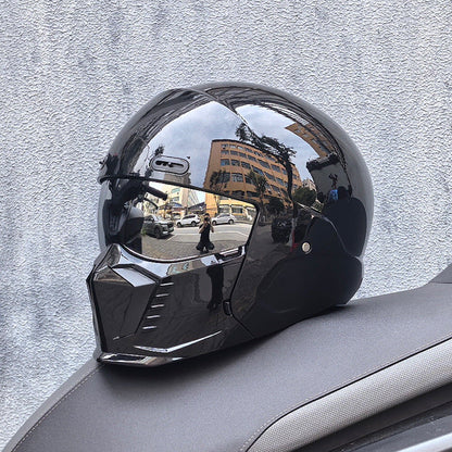 Classic Biker Motorcycle Helmet - Durable DOT Approved