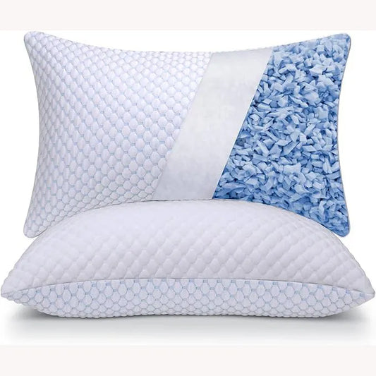 Cool Gel Memory Foam Comfort Pillow - Glamry