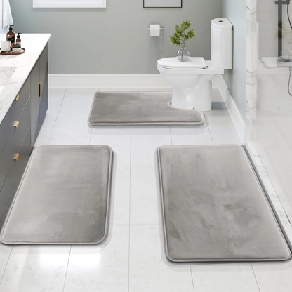 Soft Memory Foam Bathroom Rug Set - Glamry