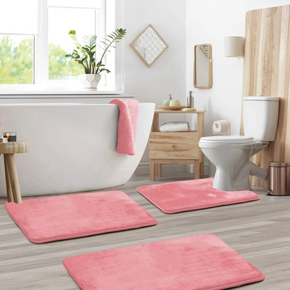 Soft Memory Foam Bathroom Rug Set