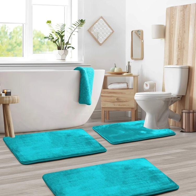 Soft Memory Foam Bathroom Rug Set