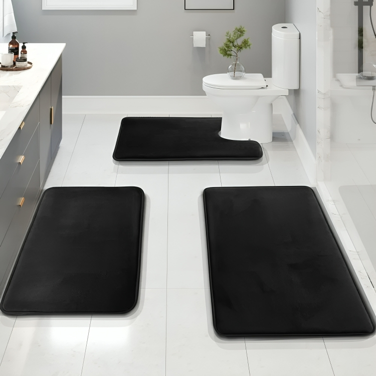 Soft Memory Foam Bathroom Rug Set
