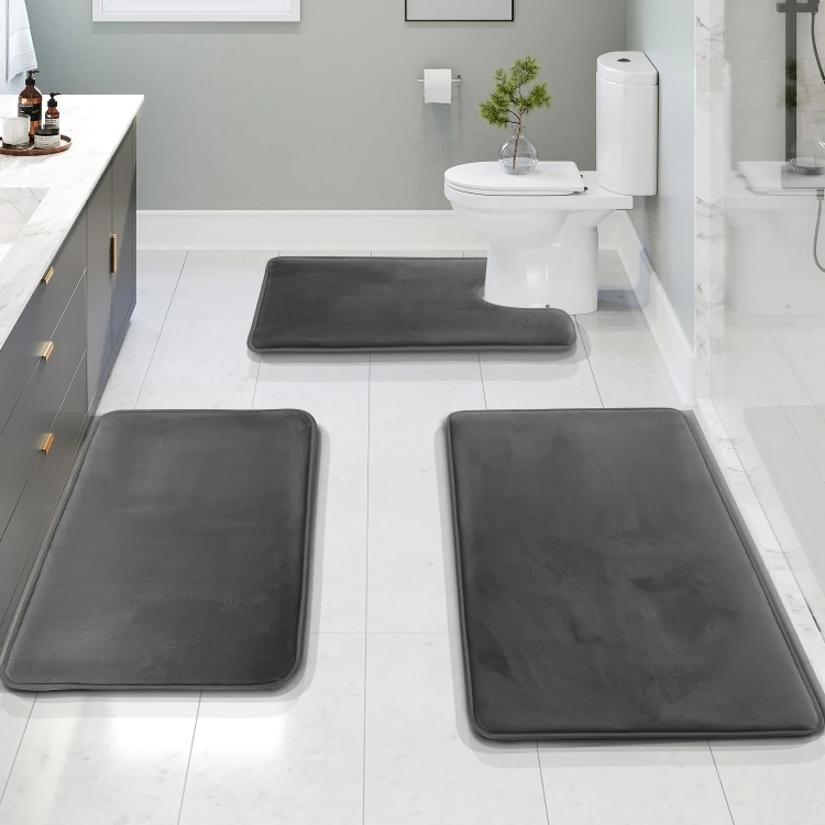 Soft Memory Foam Bathroom Rug Set