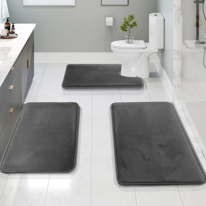 Soft Memory Foam Bathroom Rug Set