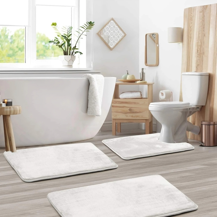 Soft Memory Foam Bathroom Rug Set