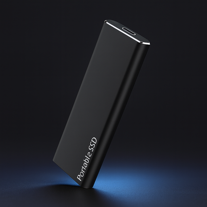 Fast Portable Aluminum SSD External Hard Drive