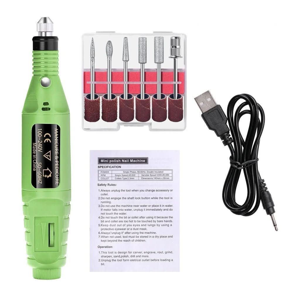 Premium 6-in-1 Nail Tool Kit for Home Manicure