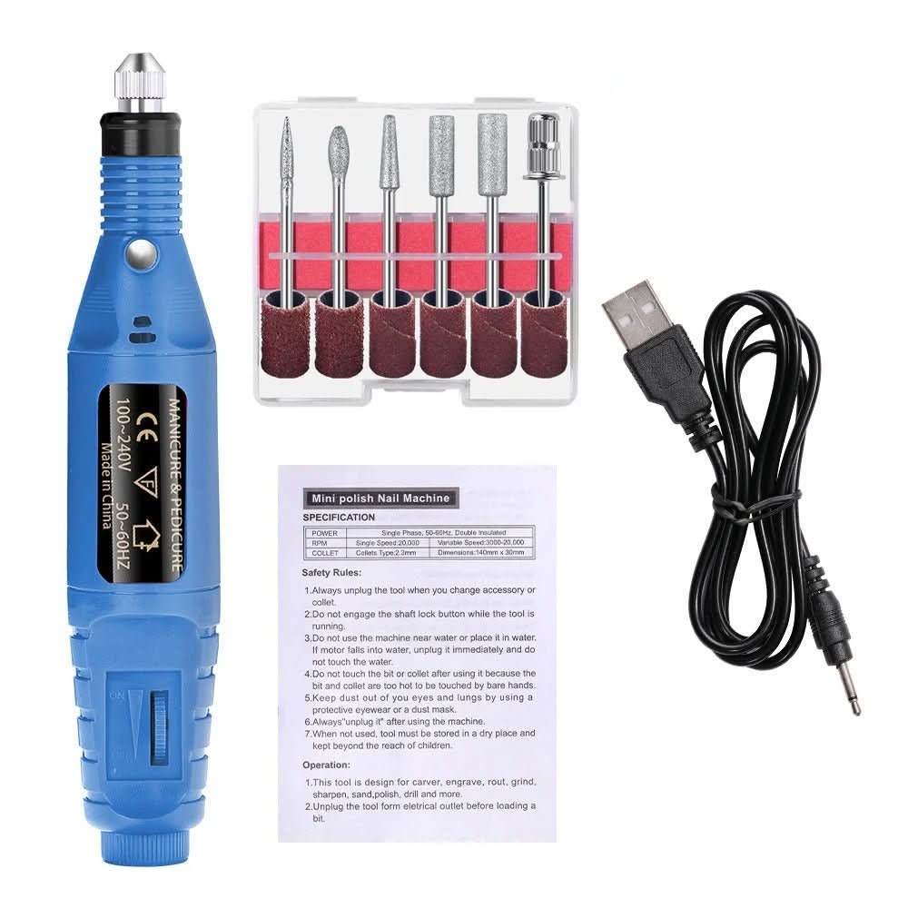 Premium 6-in-1 Nail Tool Kit for Home Manicure