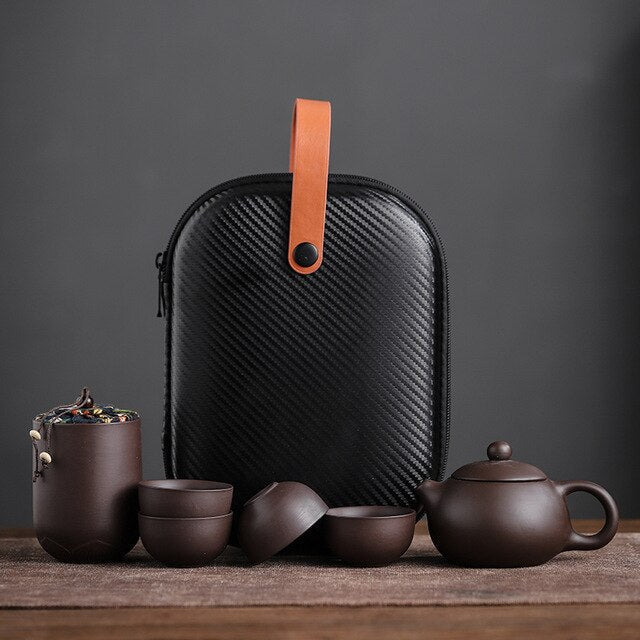 Simple Ceramic Teapot Set with Mugs