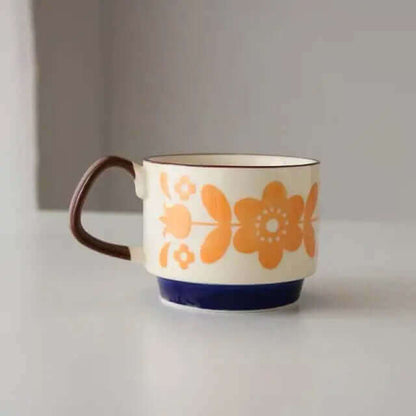 Vintage Ceramic Coffee Mug Set