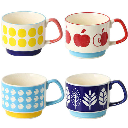 Vintage Ceramic Coffee Mug Set