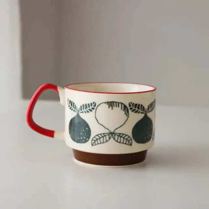 Vintage Ceramic Coffee Mug Set