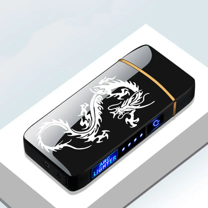 Portable Waterproof Dual Flame Lighter with Rechargeable USB