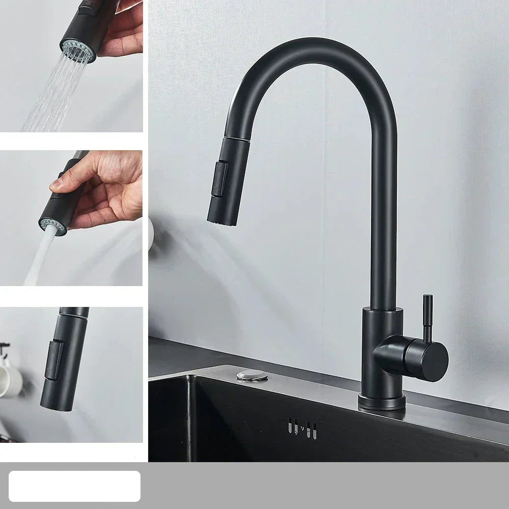 Flexible Sink Faucet with Adjustable Spout