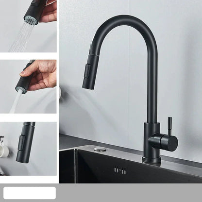 Flexible Sink Faucet with Adjustable Spout