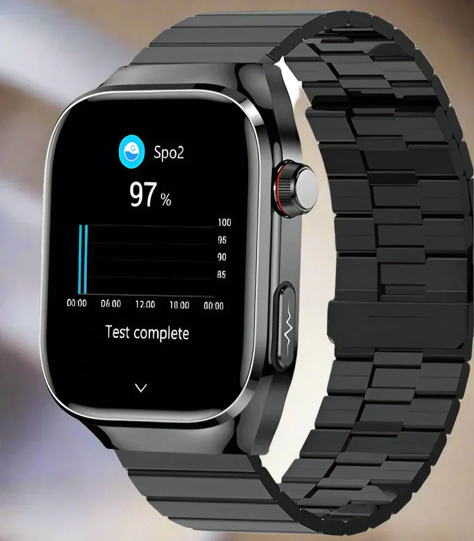 Premium Fitness Smartwatch with Heart Rate, Blood Pressure, HD Display
