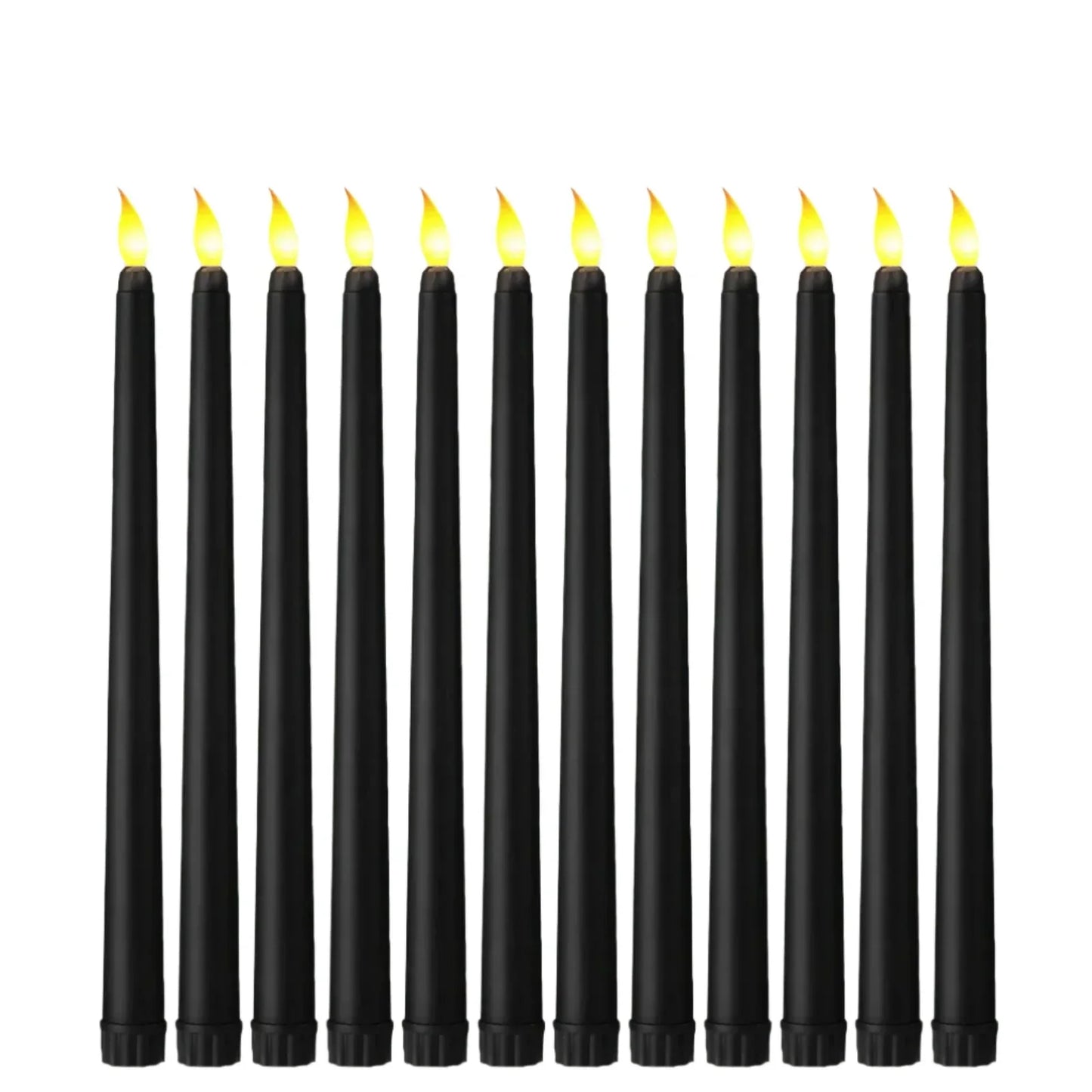 Spooky LED Black Candle Lights for Decor