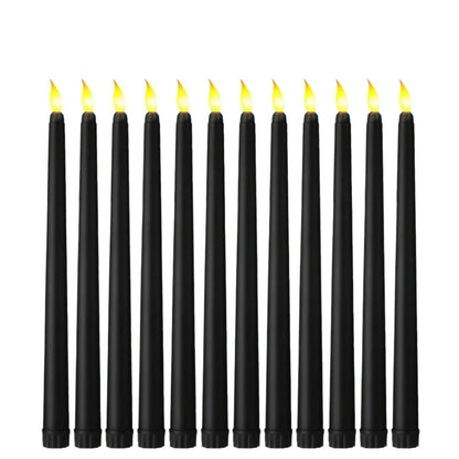 Spooky LED Black Candle Lights for Decor