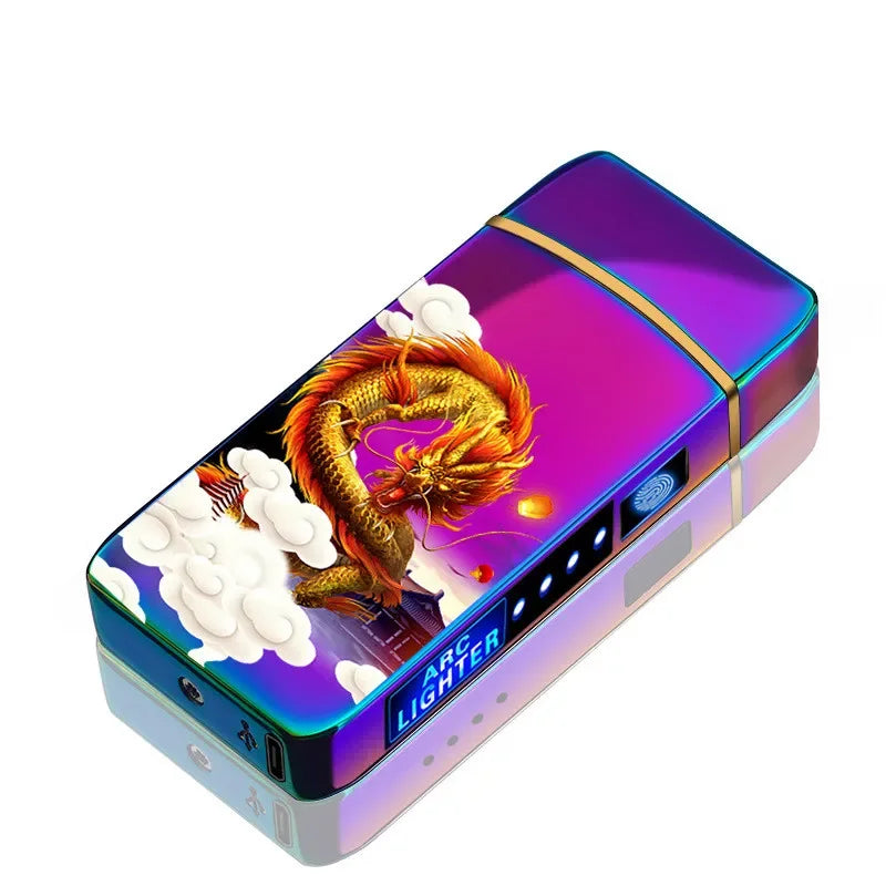 Portable Waterproof Dual Flame Lighter with Rechargeable USB