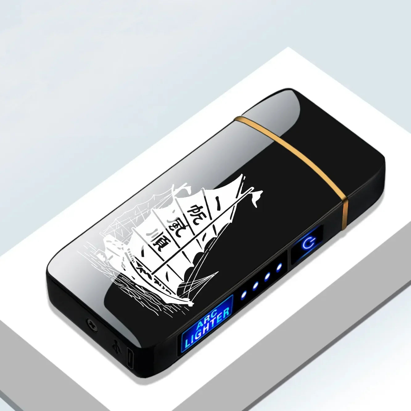 Portable Waterproof Dual Flame Lighter with Rechargeable USB