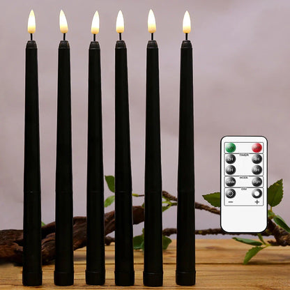 Spooky Battery Operated Black LED Candles
