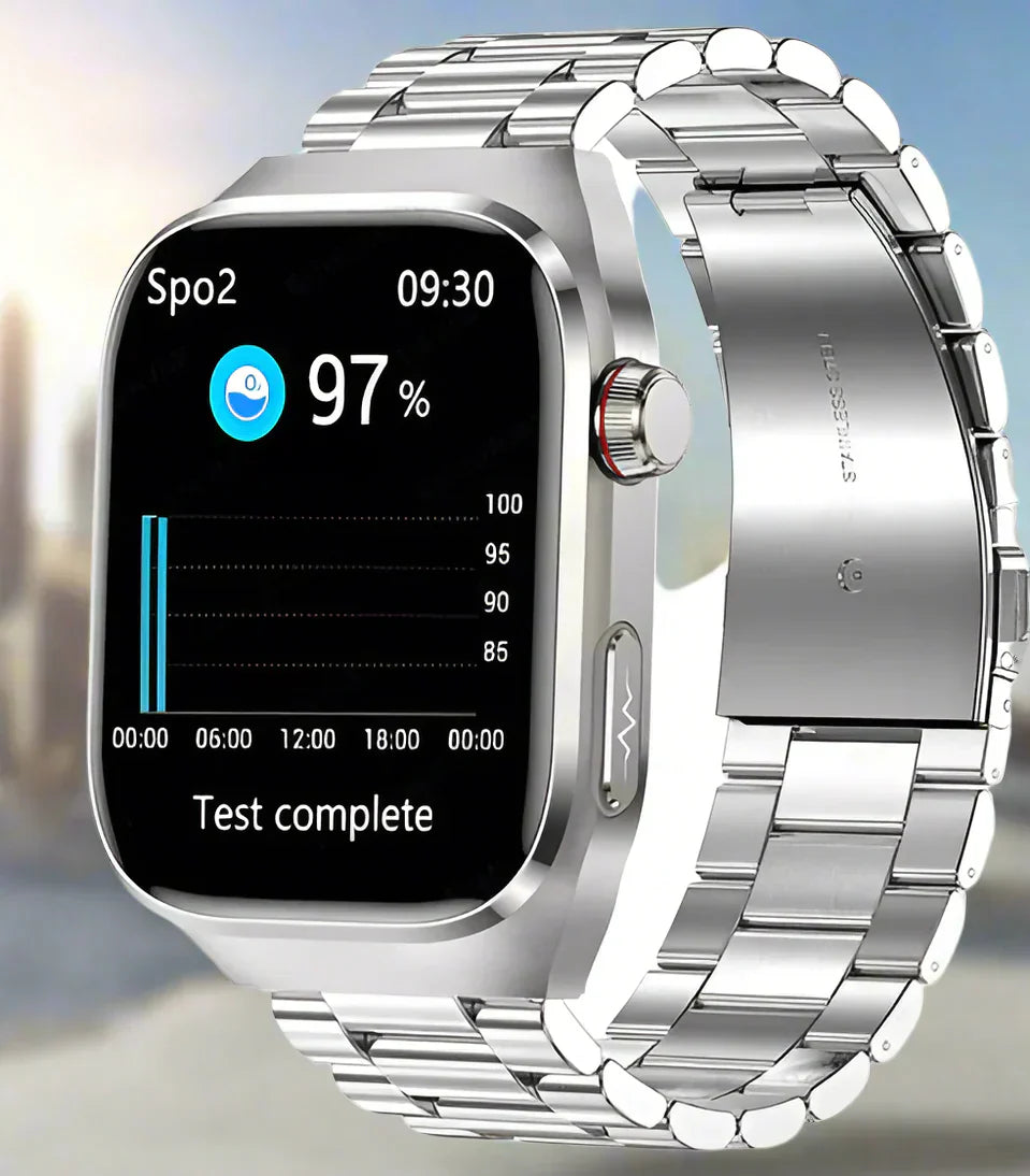 Premium Fitness Smartwatch with Heart Rate, Blood Pressure, HD Display