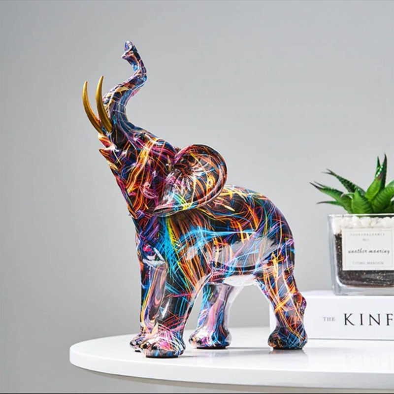 Stylish Abstract Elephant Figurine - Glamry
