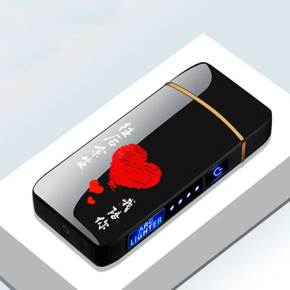 Portable Waterproof Dual Flame Lighter with Rechargeable USB