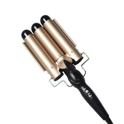 Easy 3 Barrel Ceramic Curling Iron - Glamry