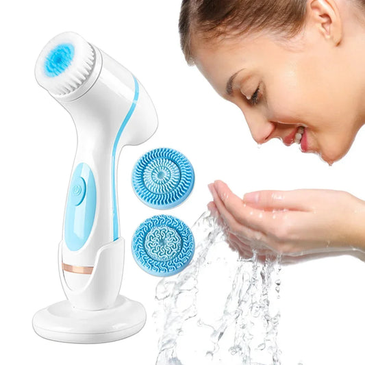 Advanced 3-in-1 Facial Cleansing Brush System - Glamry