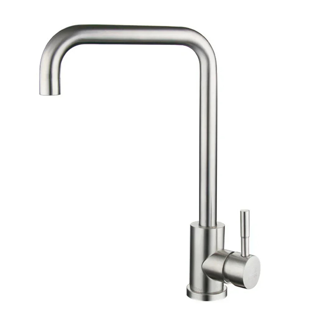 Contemporary Brushed Steel Kitchen Faucets - Glamry