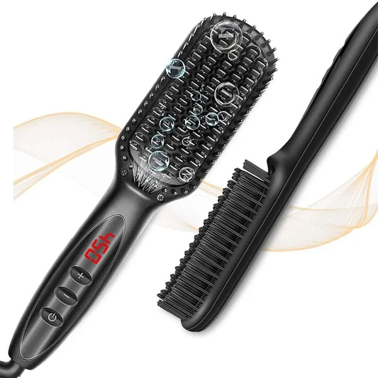 Versatile 2-in-1 Hair Straightener Brush - Glamry