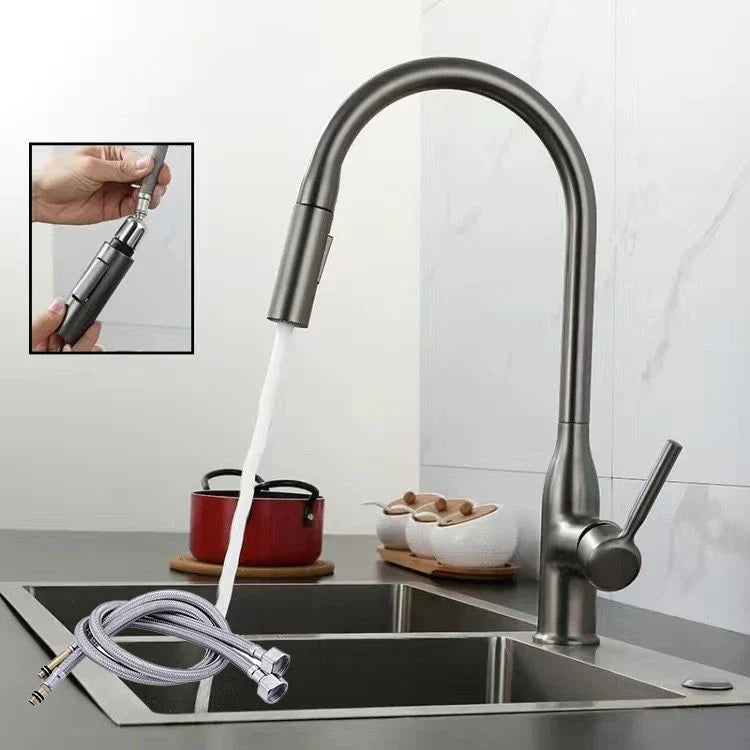 Flexible Kitchen Faucet with Pull Out Spray