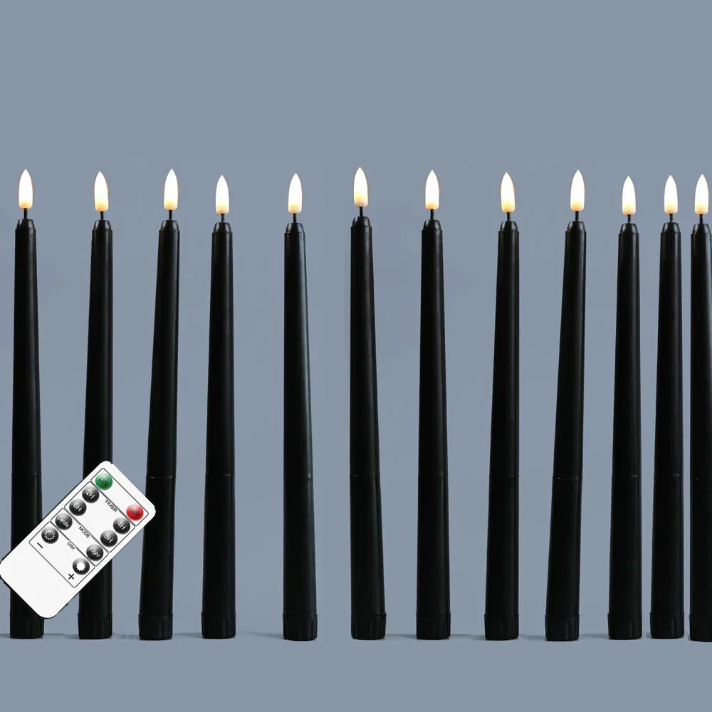 Spooky Battery Operated Black LED Candles