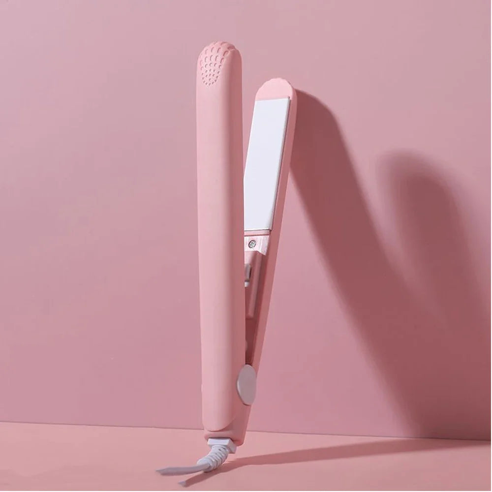 Premium Pink Flat Iron & Curling Straightener