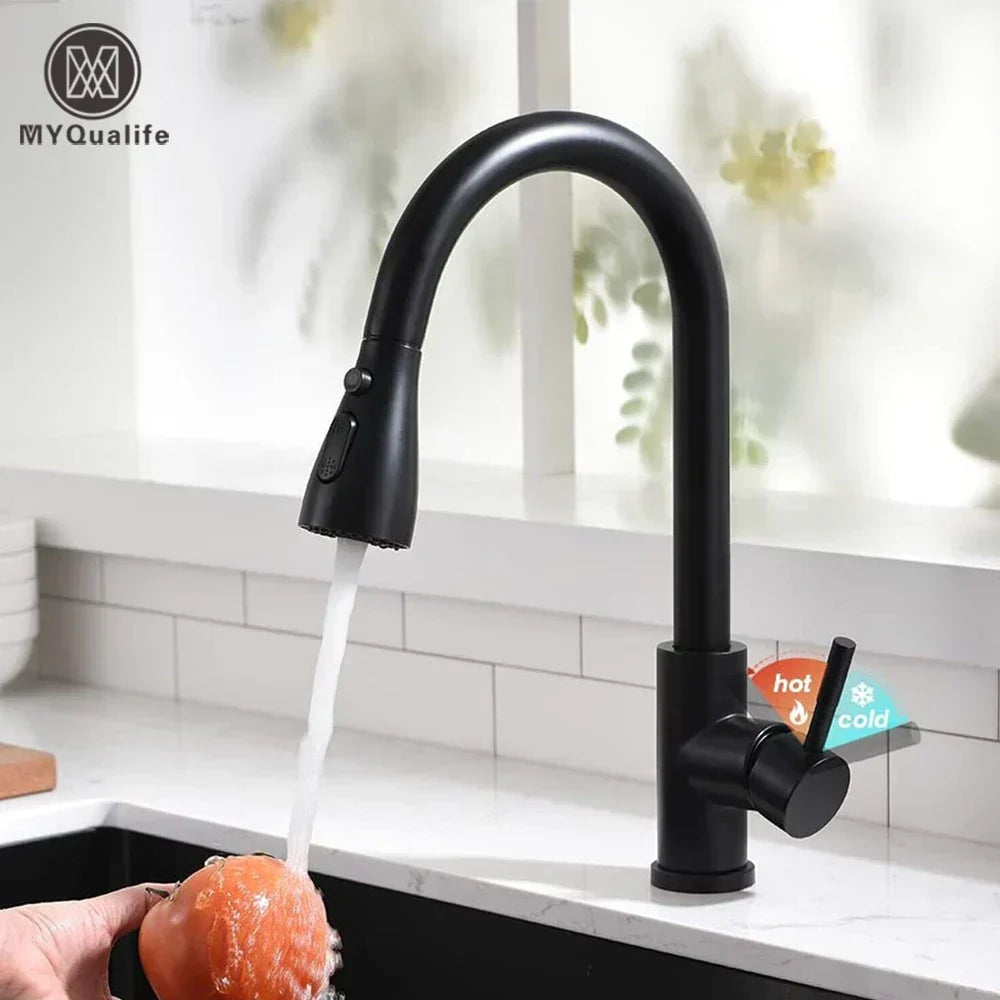 Modern Pull-Down Kitchen Sink Faucet - Glamry