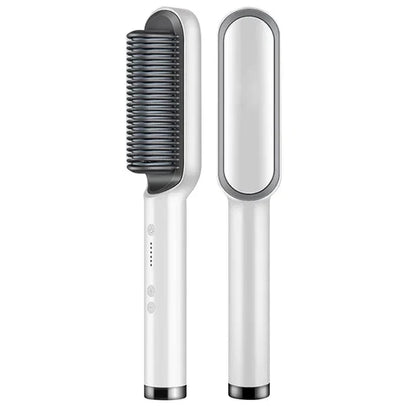 2-in-1 Hair Straightener Curling Brush
