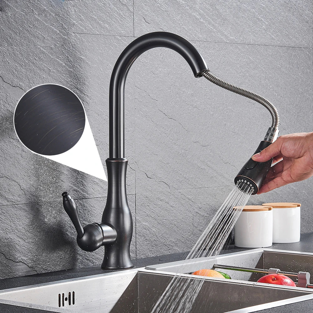 Luxury Brushed Gold Kitchen Faucet