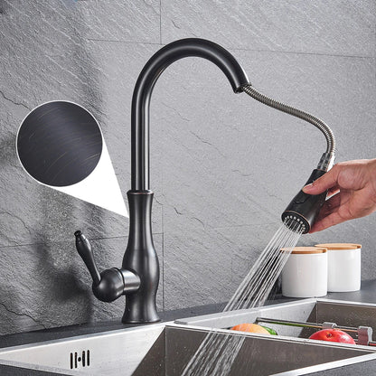 Luxury Brushed Gold Kitchen Faucet
